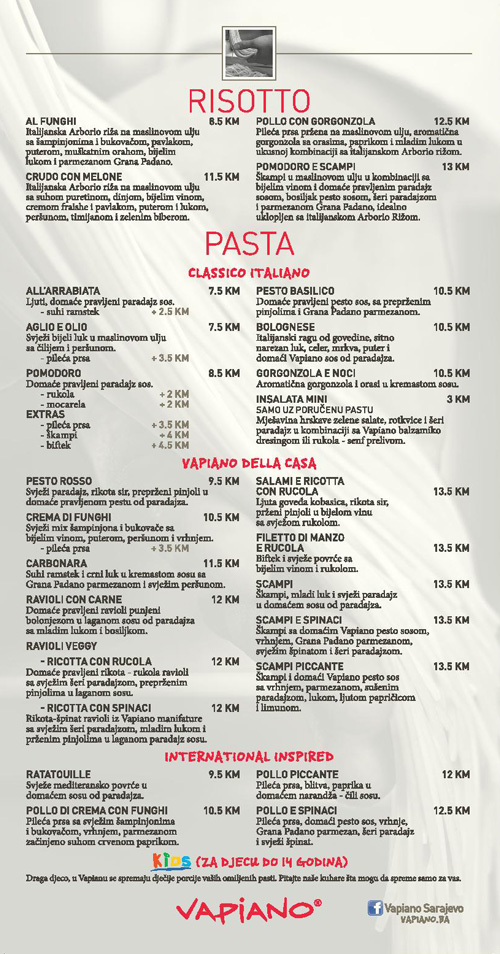 Meni Pasta